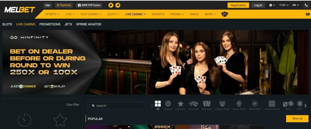 Melbet Bangladesh Live Casino